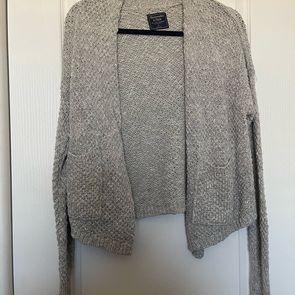 Women's Gray Sweater Cardigan